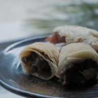 大館內的梳妝盒下午茶搭中式的點心