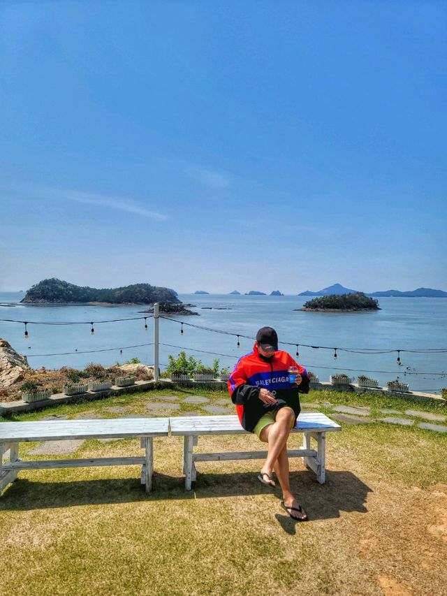 진도의 아름다운 세방낙조 오션뷰 카페 해비치