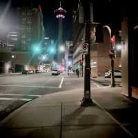 Downtown Calgary ft. YYC tower at night