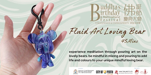 Fluid Art Loving Bear - Mindful Art Workshop @ BBMF 2024 | Supreme Court Gardens