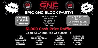 GNC BLOCK PARTY - You could win $1000 cash! | GNC