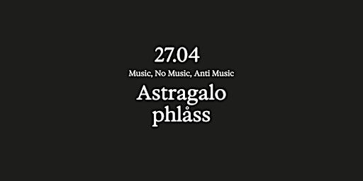MUSIC, NO MUSIC, ANTI MUSIC - 27 APRILE 2025 | Pinacoteca Diocesana - Chiesa di Santa Chiara