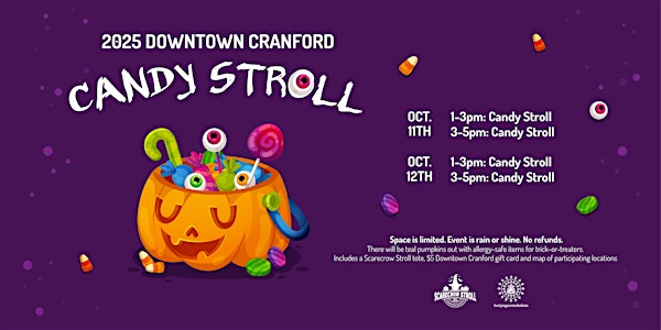 2025 Downtown Cranford Candy Stroll | Eastman Clock Plaza Park