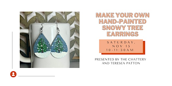 Make Your Own Hand-Painted Snowy Tree Earrings | The Chattery