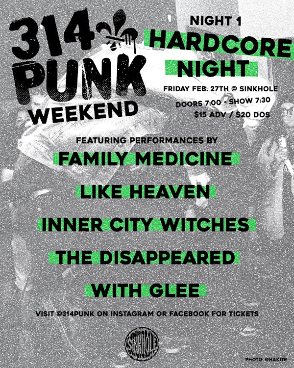 Hardcore Night - 314 Punk Weekend 2026 | The Sinkhole