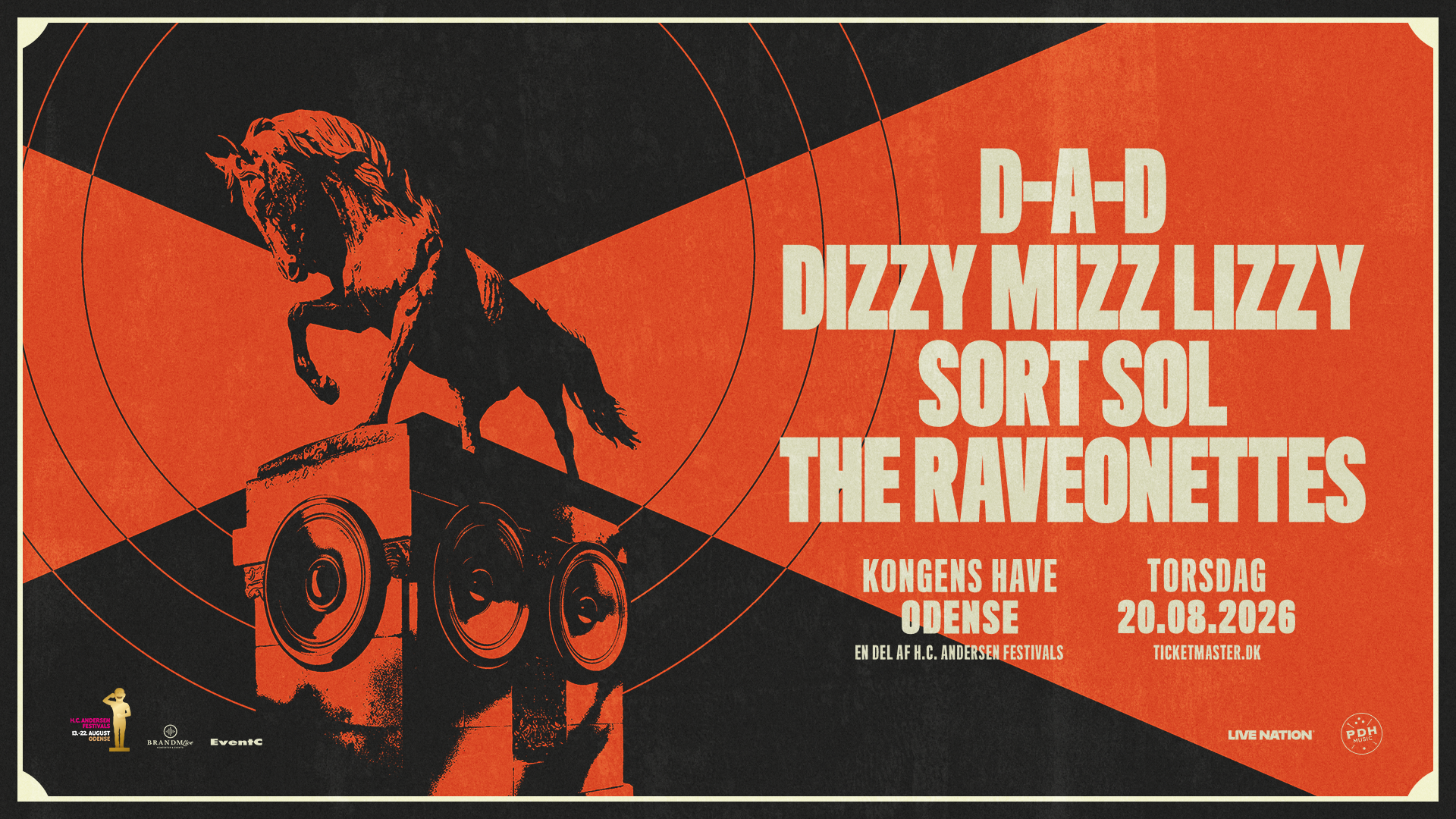 D-A-D & Dizzy Mizz Lizzy & Sort Sol & The Raveonettes 2026 (Odense C) | Kongens Have