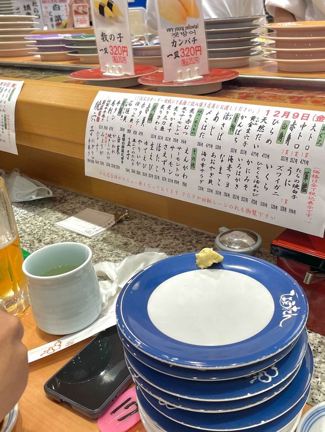 후쿠오카 가성비 스시 맛집 “효탄 회전 스시“🍣