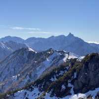 燕山荘からみた北アルプスの山々