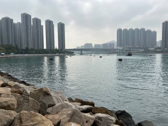 荃灣海旁 假日休憩