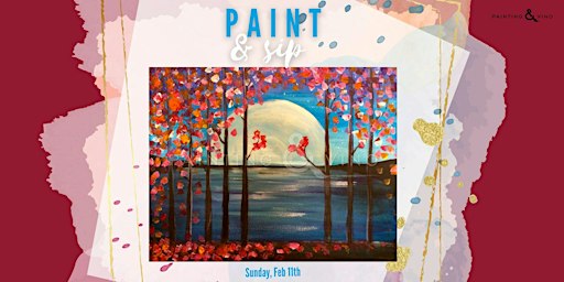 Moonlit Flowers Paint and Sip at Curated Wines | Curated Wine Shop