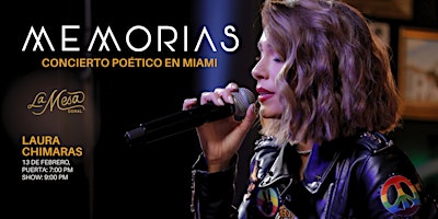 LAURA CHIMARAS " MEMORIAS " LA MESA DORAL | La Mesa Miami (Doral)