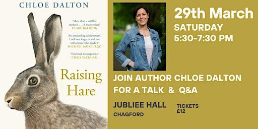 RAISING HARE WITH CHLOE DALTON: AUTHORS TALK AND Q&A | Jubilee Hall