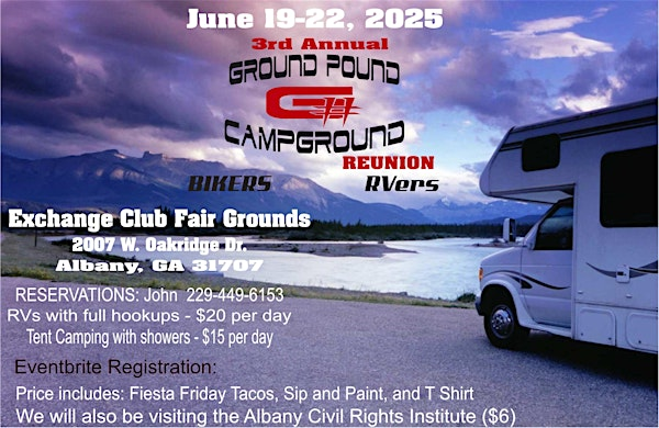 3rd Annual Ground Pound Camp Ground Reunion | 2007 W Oakridge Dr