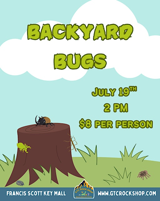 Backyard Bugs | GTC Rock Shop