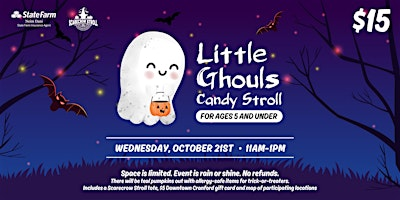 2026 Downtown Cranford Little Ghouls Candy Stroll | Eastman Clock Plaza Park