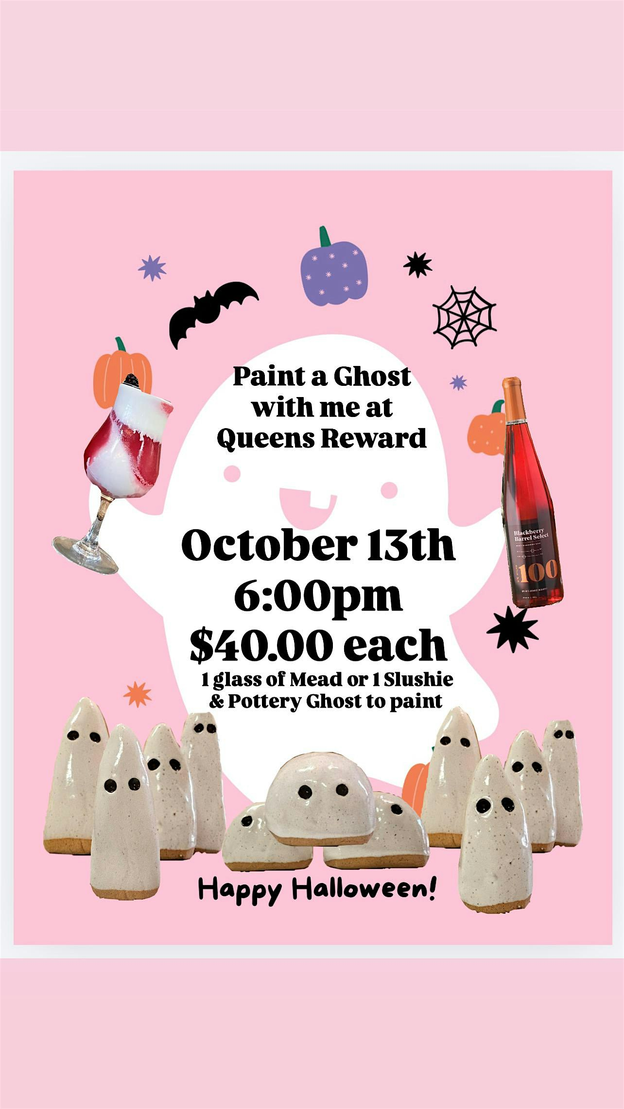 Paint a Ghost with me at Queen’s Reward | Queen's Reward Meadery