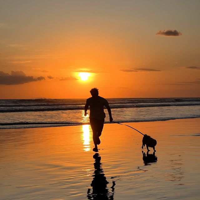 Most beautiful sunset at Seminyak Beach