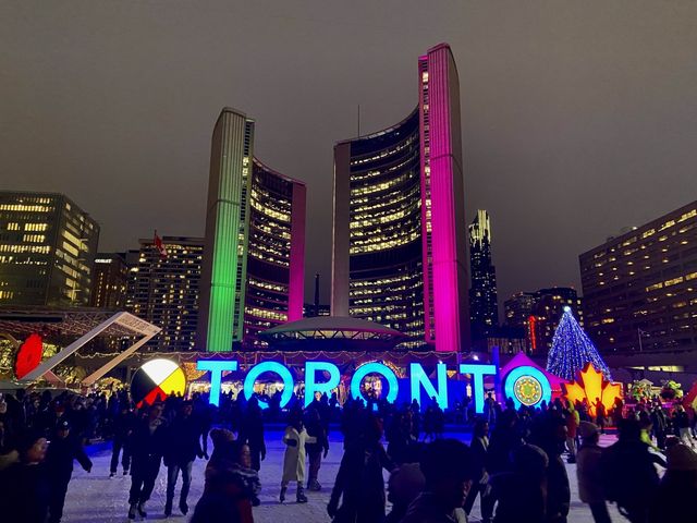 Awesome Lights Toronto Old City Hall at night
