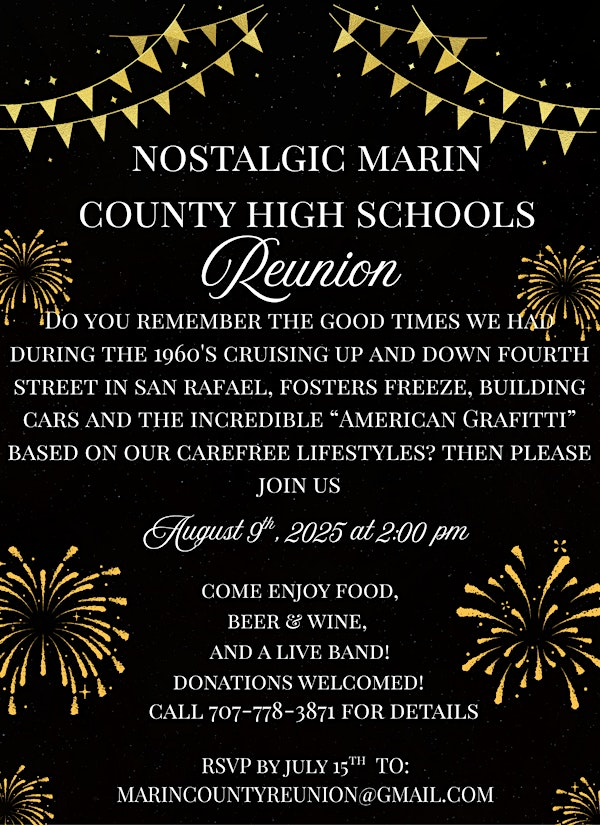 Novato & San Rafael High School Class 1959-1964 | 3795 Old Adobe Rd