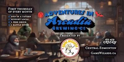 D&D in a Tavern $40 – One-Shots with Game Wizards at Arcadia Brewing | Arcadia Brewing Co.
