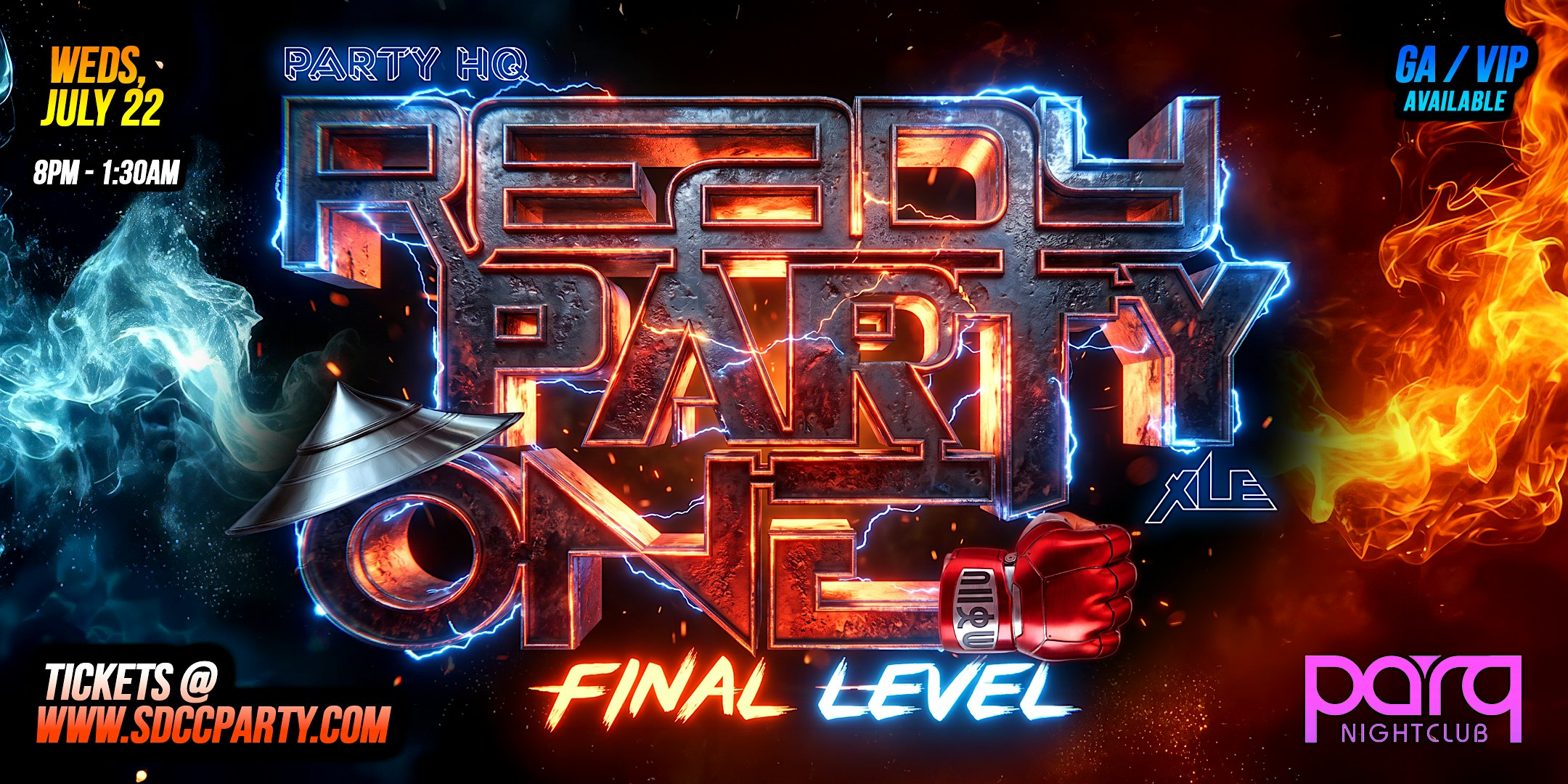 Ready Party One: The Final Level 2026 SDCC Kick Off Party! | Parq Nightclub