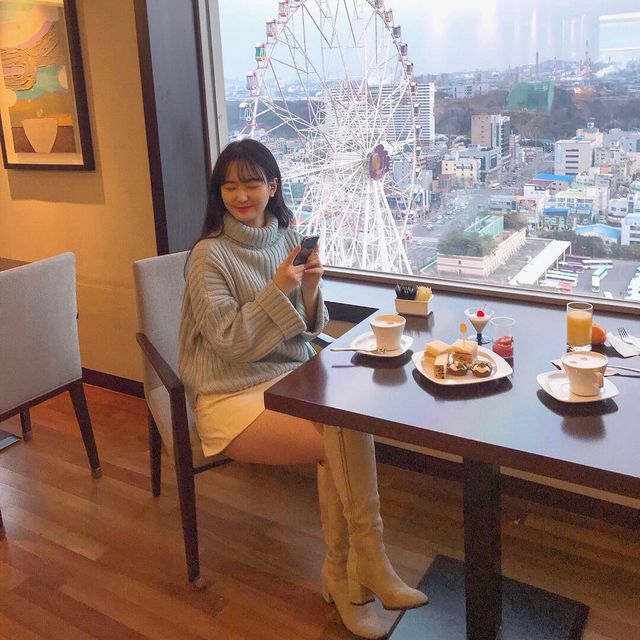 관람차뷰가 멋진, 울산 "롯데호텔" 애프터눈티