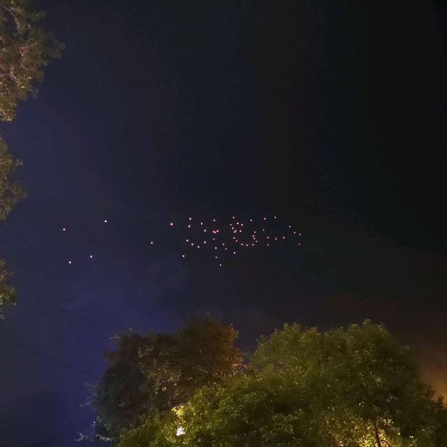 Old city Sukhothai Loy Krathong. 