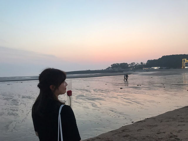 을왕리 해변 바다 뷰와 노을 감상
