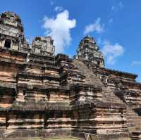 Historic Hindu temple with pyramid shape