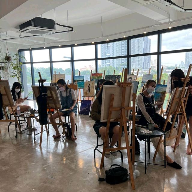 Getting artsy at WIA. Art Studio