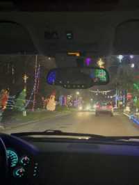 Driving thru Christmas lights - Jax