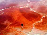 The RED LAKES of Inner Mongolian Desert ❤️❤️❤