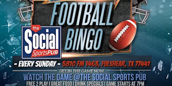 Football Bingo Bash @The Social Sports Pub! | The Social Sports Pub