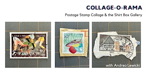 Postage Stamp Collage & the Shirt Box Gallery with Andrea Lewicki | Slip Gallery