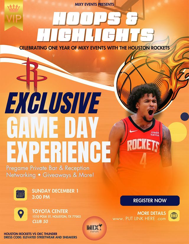 Hoops + Highlights: Exclusive Houston Rockets Game Day Experience | Toyota Center