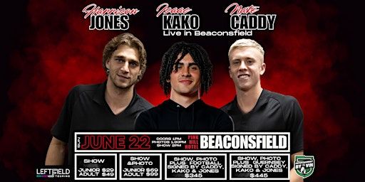 Nate Caddy, Isaac Kako & Harrison Jones LIVE in Beaconsfield! | Pink Hill Hotel