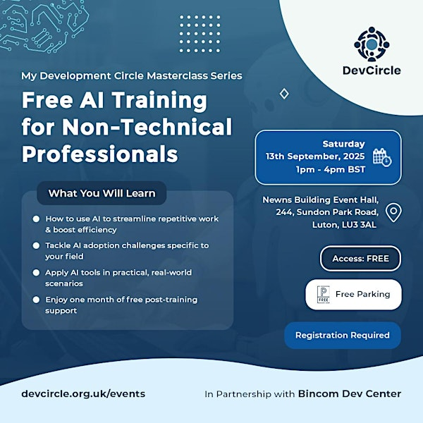 Free  AI Training for Non-Technical Professionals | Newns Building Event Hall