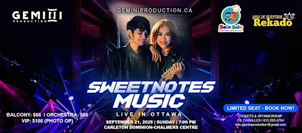 SWEETNOTES MUSIC | LIVE IN OTTAWA | Carleton Dominion-Chalmers Centre