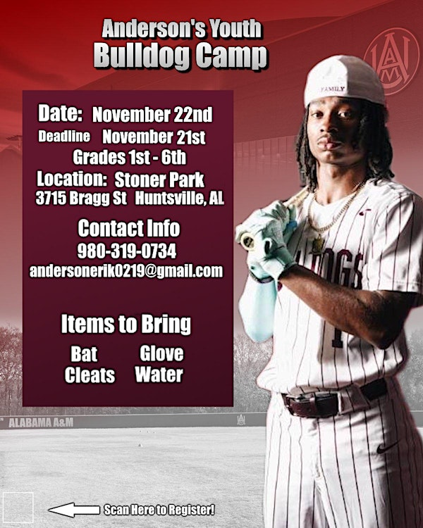 Anderson's Junior Bulldog Baseball Camp | Stoner Park
