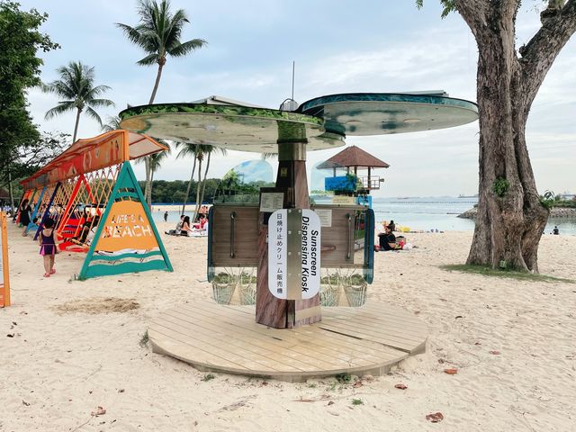 Lazy swing hammocks by the beach