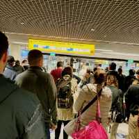 CHECK IN EARLY AS SCHIPHOL IS IN CRISIS MODE 