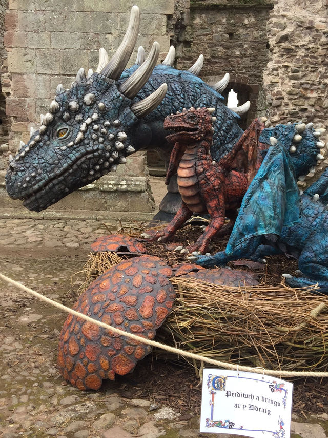 Dragons at Caerphilly Castle