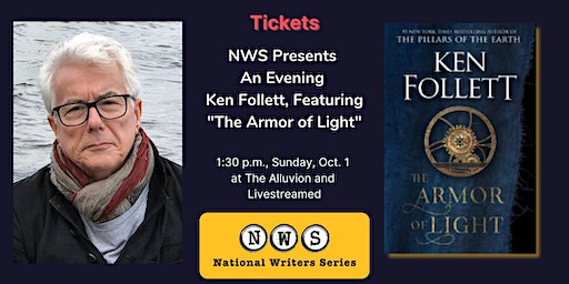 In-Person & Virtual Tickets to Ken Follett, featuring "The Armor of Light" (Traverse City) | The Alluvion