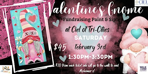 Valentine's Gnome Paint & Sip! (Fundraising Event for Ciel of Tri-Cities) | Ciel of Tri-Cities