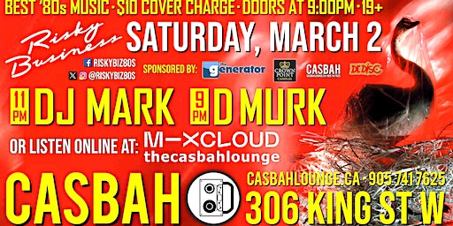 MARCH EDITION :: RISKY BUSINESS 80s NIGHT @ Casbah | The Casbah