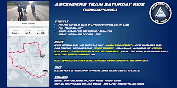 Ascenders Team Saturday Ride (Singapore) | State Of Affairs
