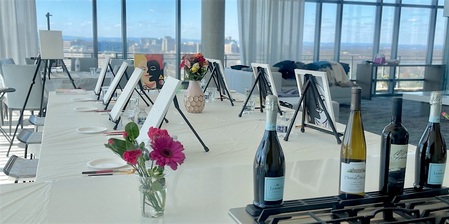 Penthouse Paint n Sip: Sakura Cherry Blossom | Reston station