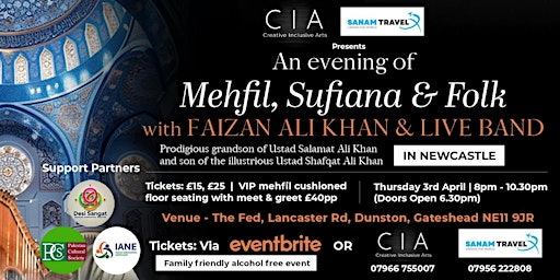 An Evening of Mehfil, Sufiana & Folk with Faizan Ali Khan | The Fed, Lancaster Road, Dunston, Gateshead, UK