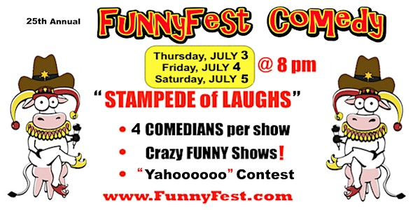 July 3 to 5, 2025 @ 8pm - STAMPEDE of LAUGHS - 3 Headline Comedians-Calgary | Top Floor, The Canadian Brewhouse (Calgary University District)