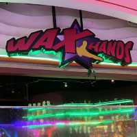 Find wax sculptures, captain America, Batman